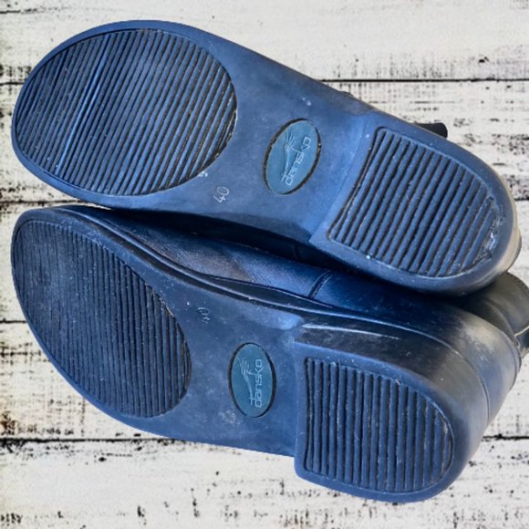 Dansko Portugal Black Paddock Ankle Boots Womens 40 9.5 * flaw broken zipper - Picture 4 of 14